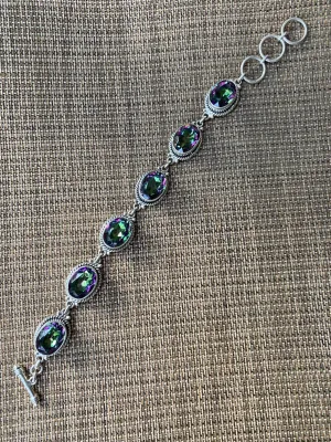 6-8" adjustable Mystic Topaz Bracelet Adjustable