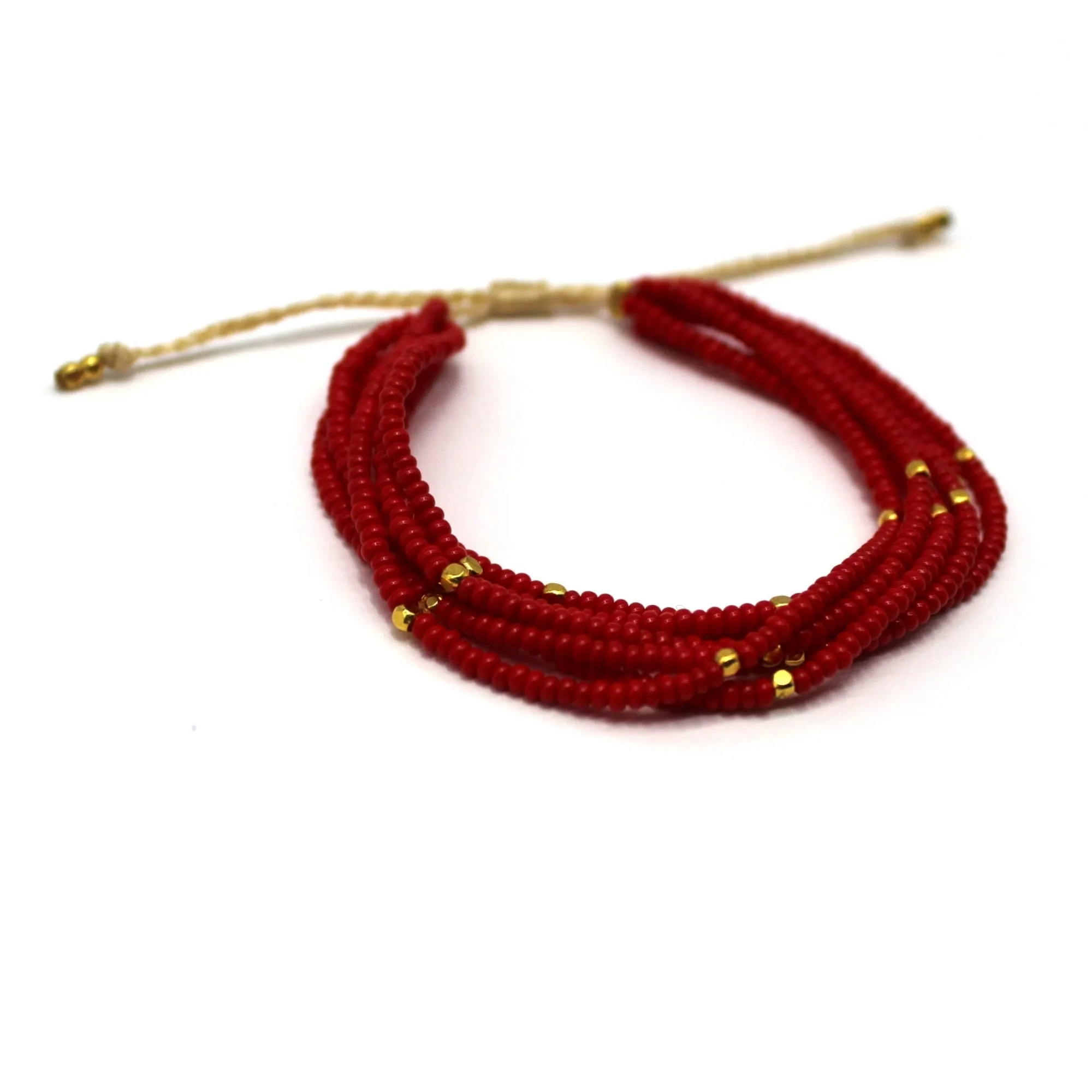 6 Strand Bracelet - CARDINAL