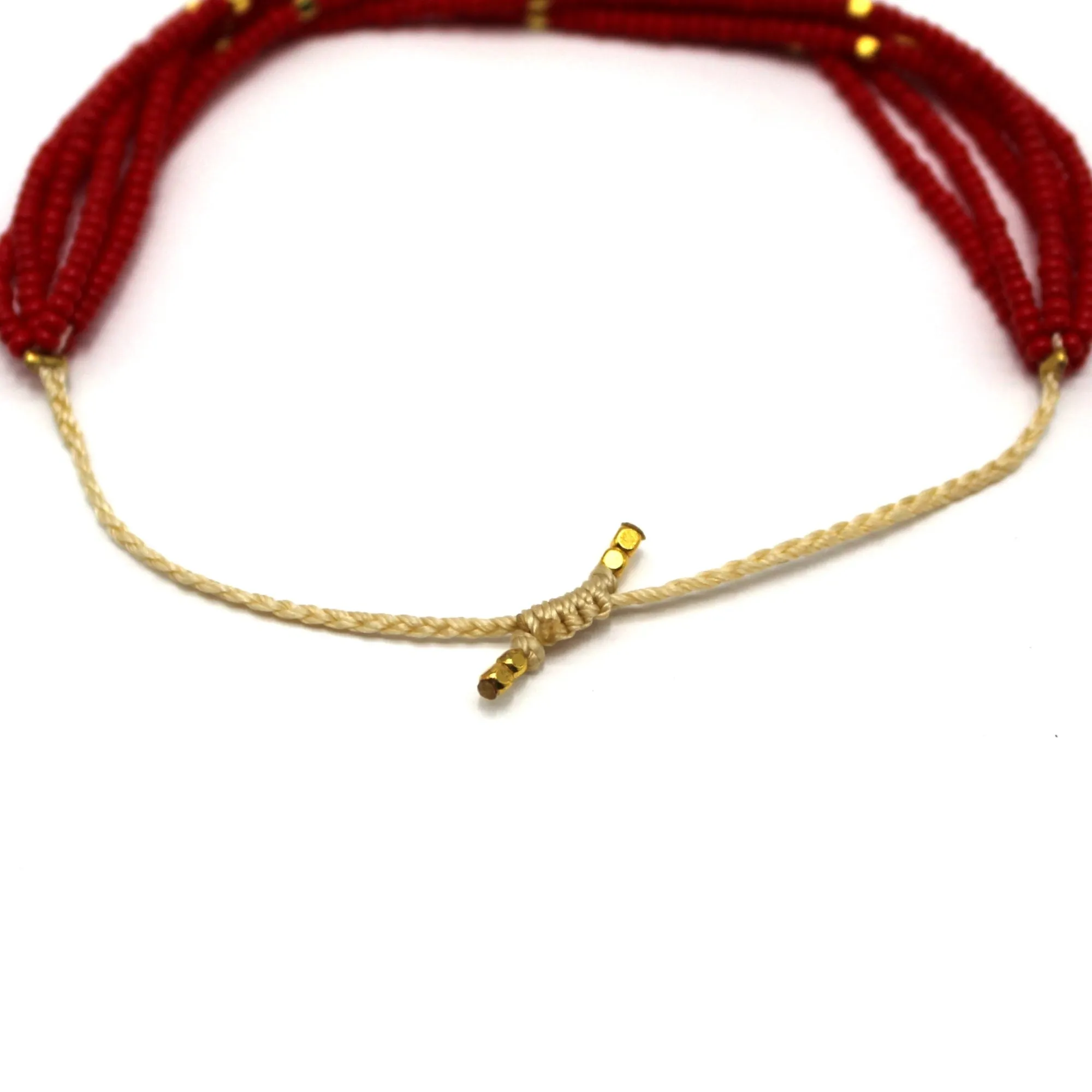 6 Strand Bracelet - CARDINAL