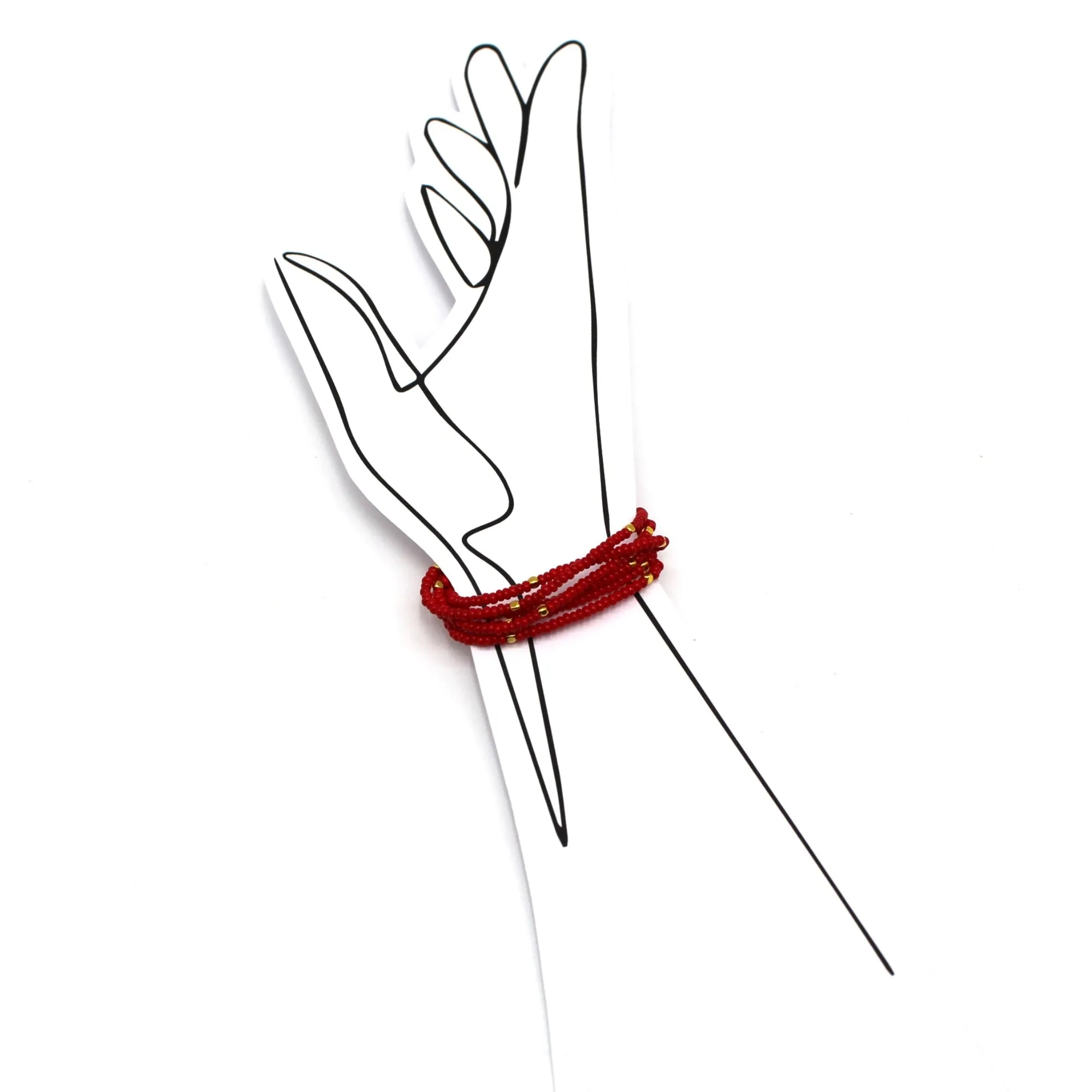 6 Strand Bracelet - CARDINAL