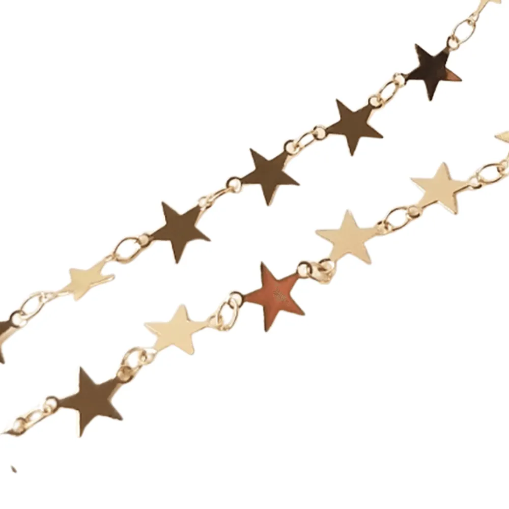 75% OFF! Gold Plated STAR Chain - DIY Jewelry