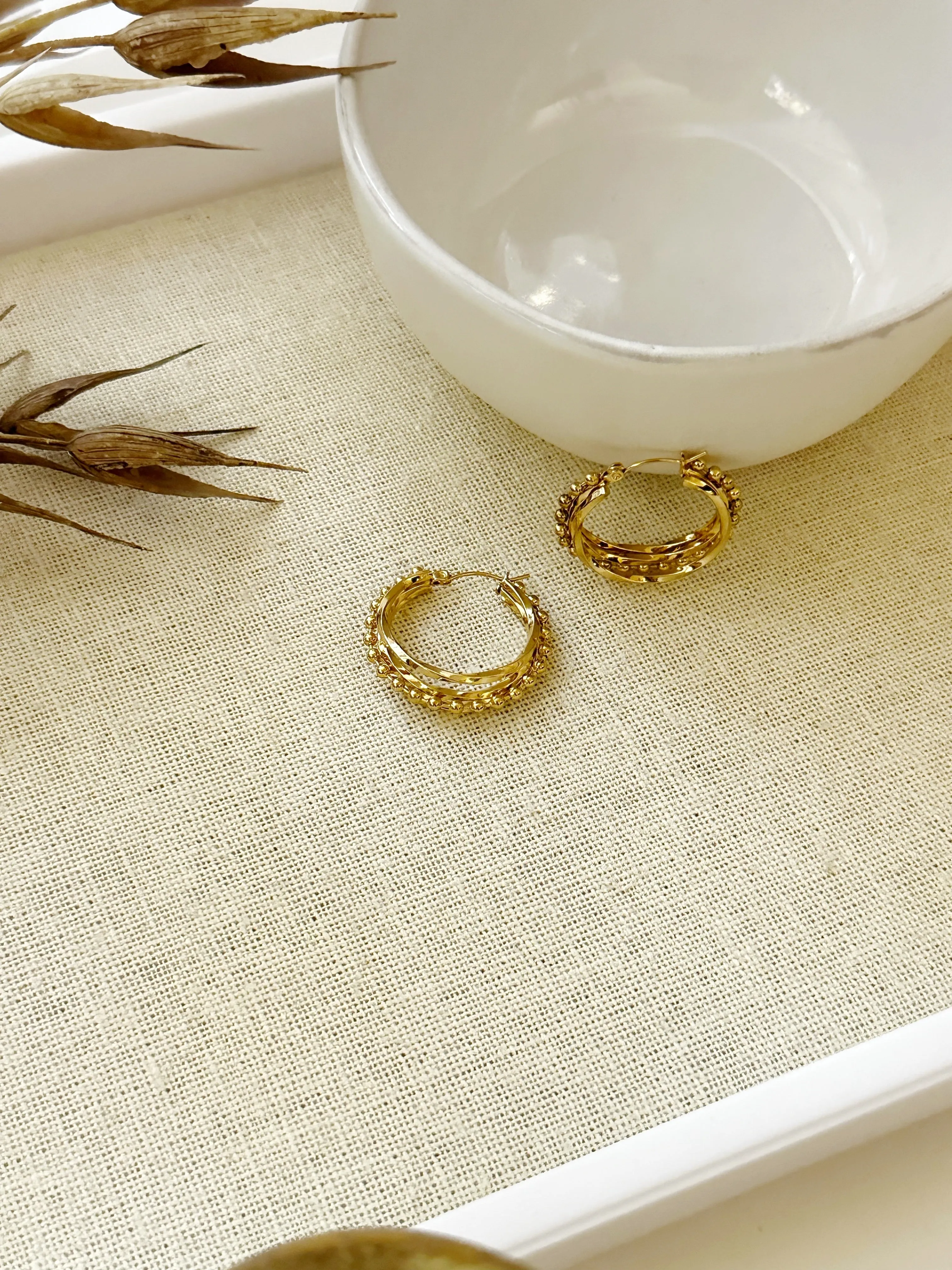 8357JE - Tony Gold Filled Hoop Earrings