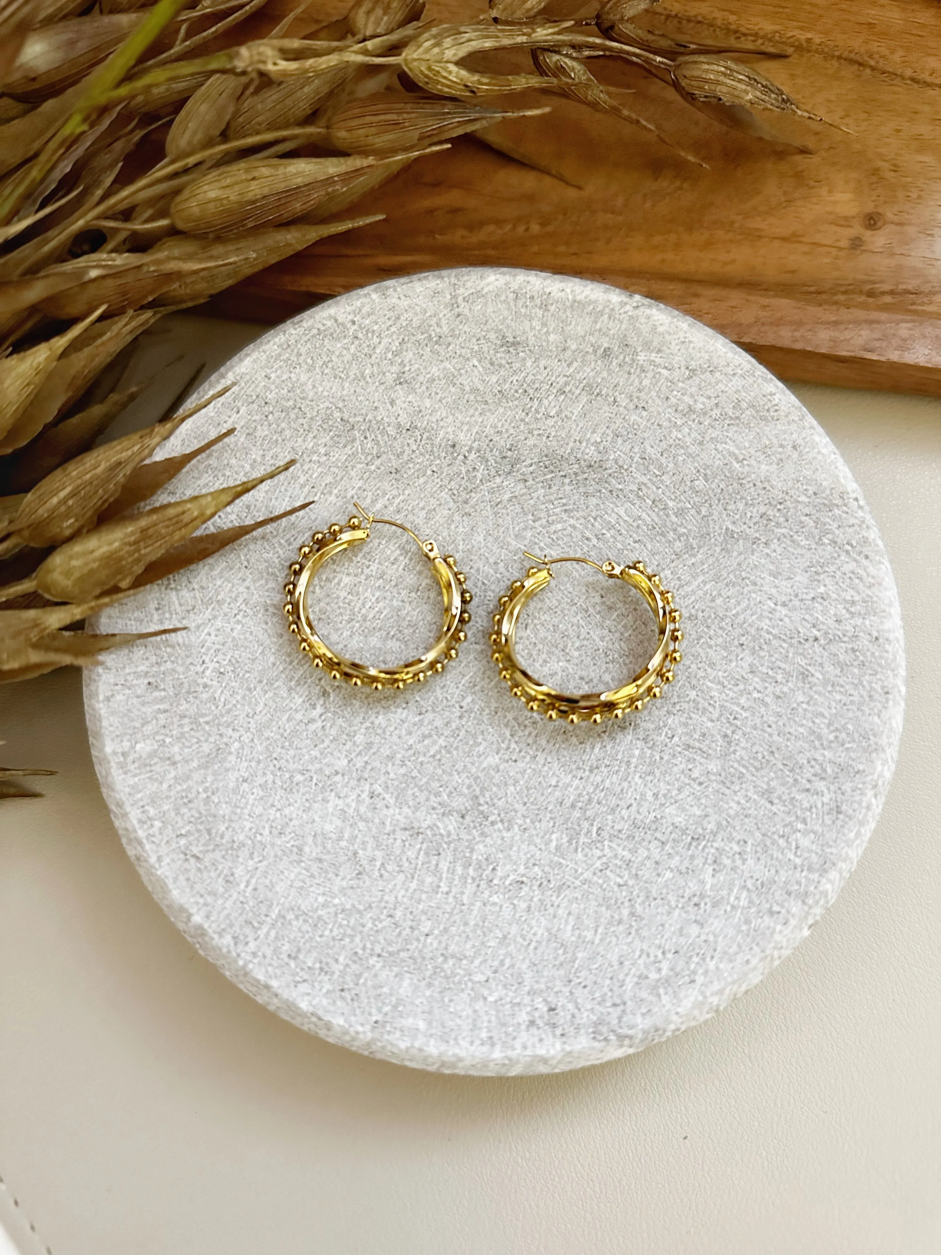 8357JE - Tony Gold Filled Hoop Earrings