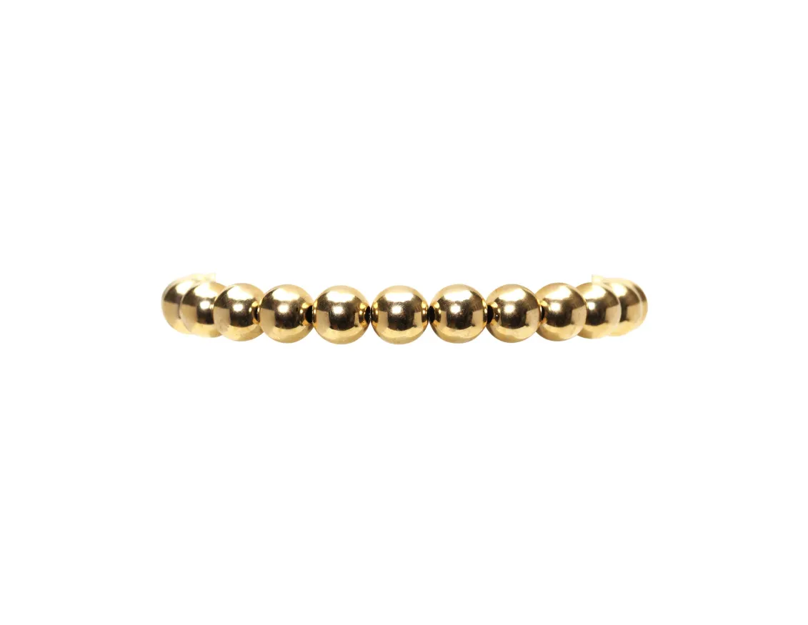 8mm Yellow Gold Filled Bracelet
