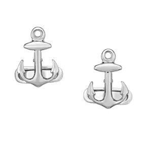 925 Sterling Silver Rhodium Anchor Cufflink