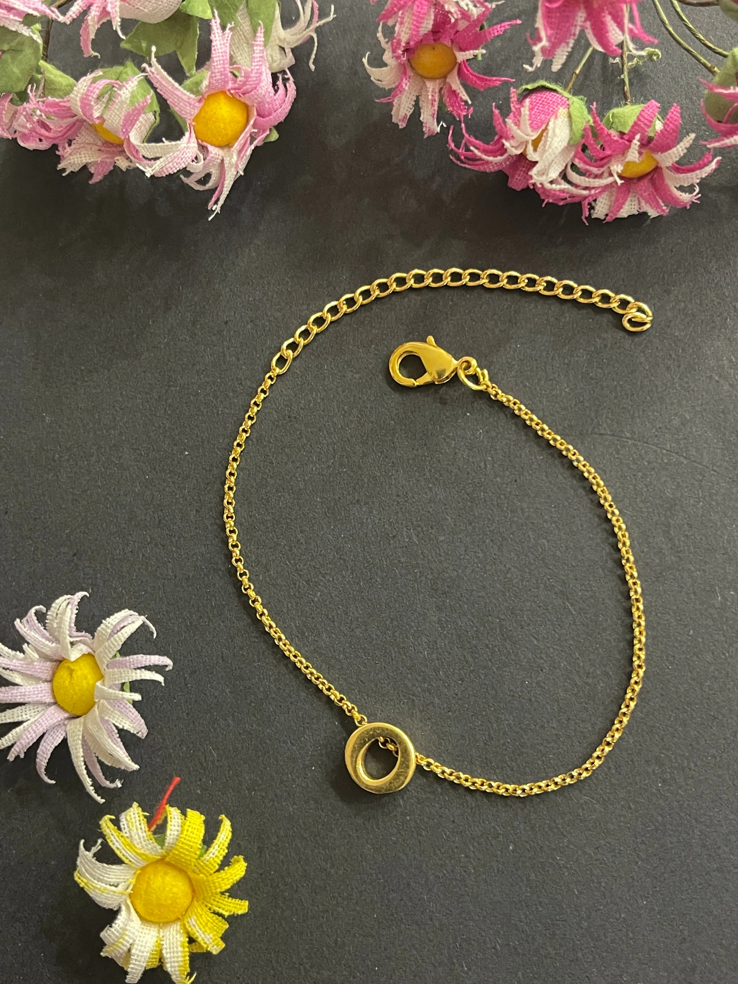 A-Z Letter Gold Plated Adjustable Bracelets