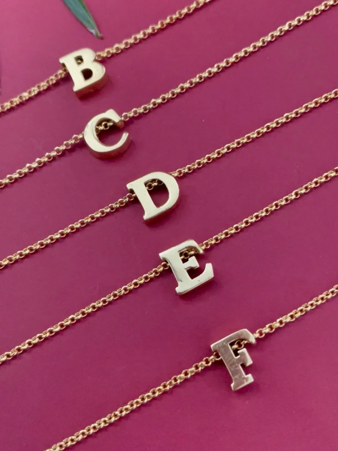 A-Z Letter Gold Plated Adjustable Bracelets