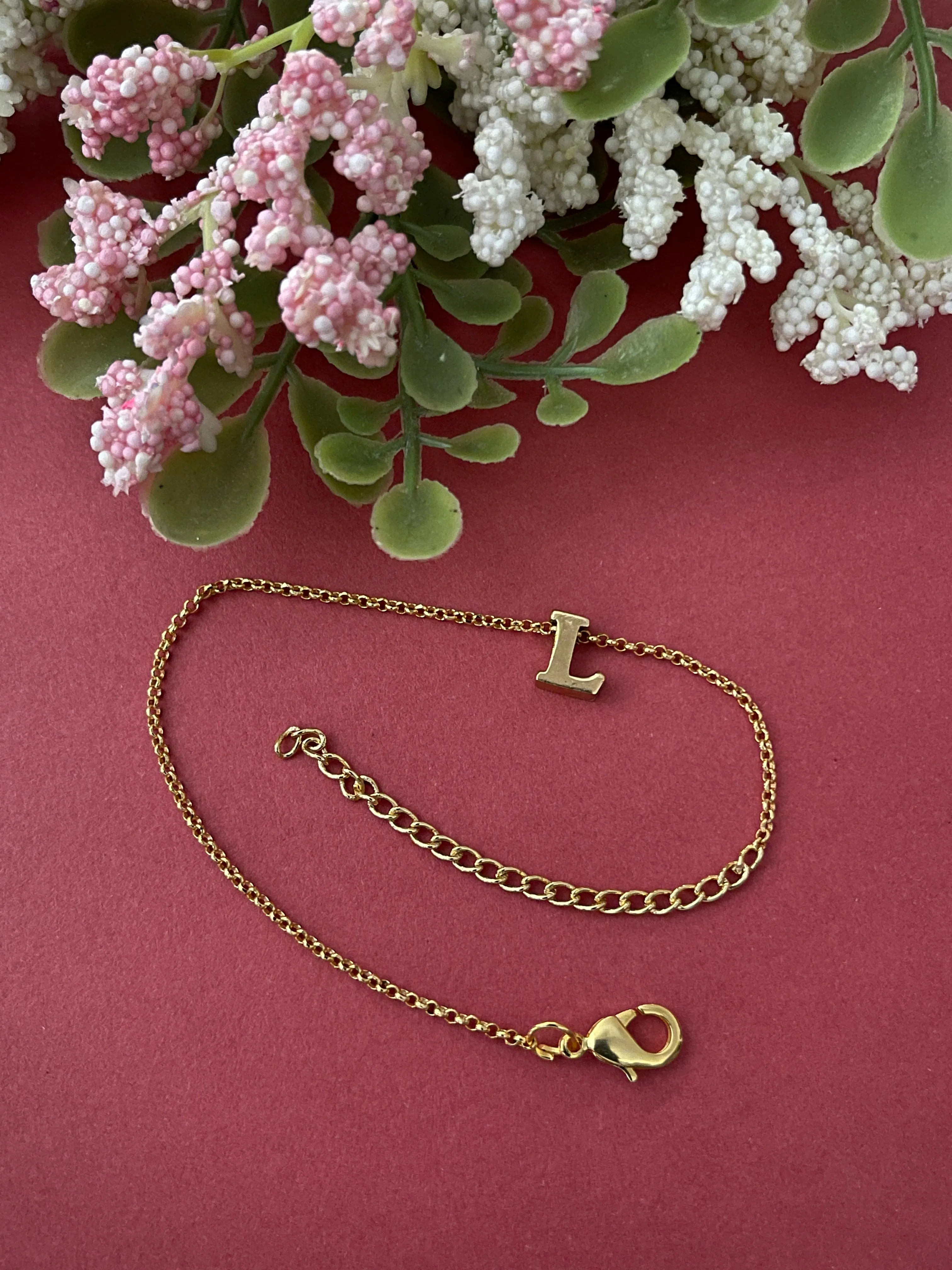 A-Z Letter Gold Plated Adjustable Bracelets
