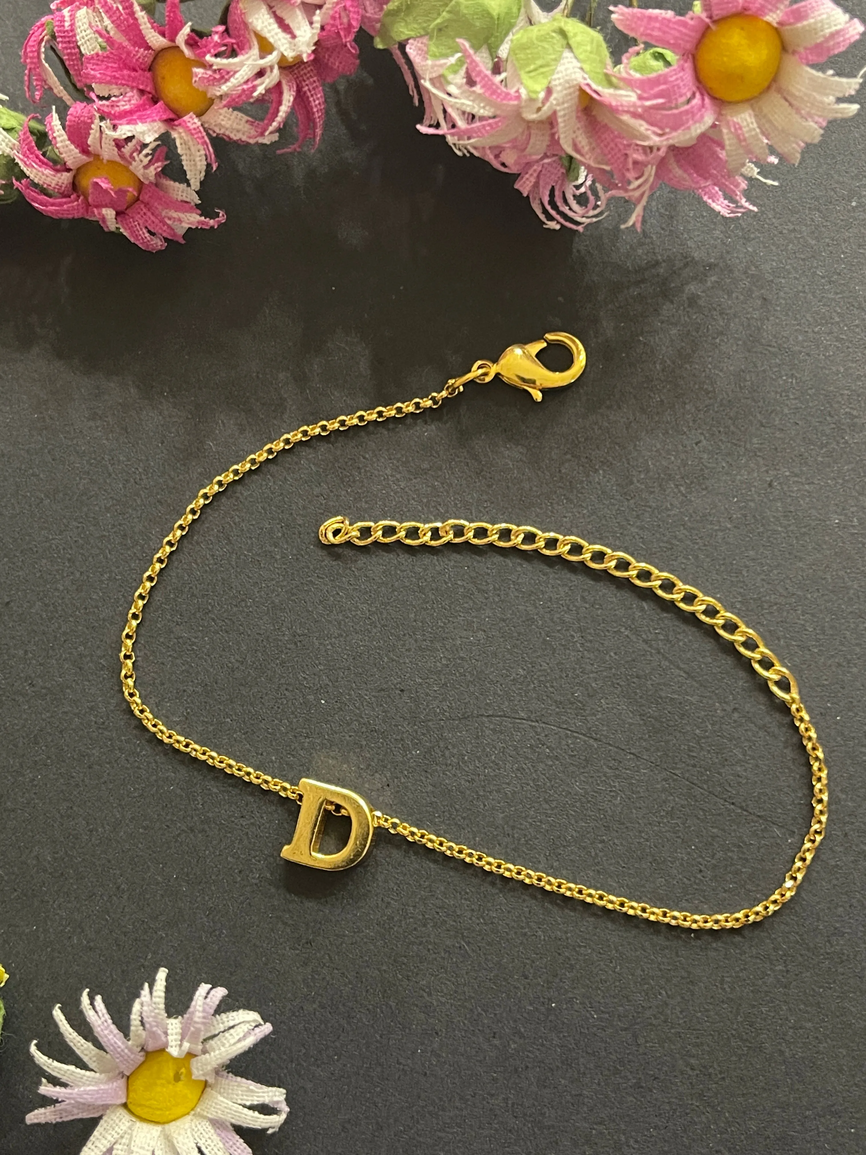 A-Z Letter Gold Plated Adjustable Bracelets