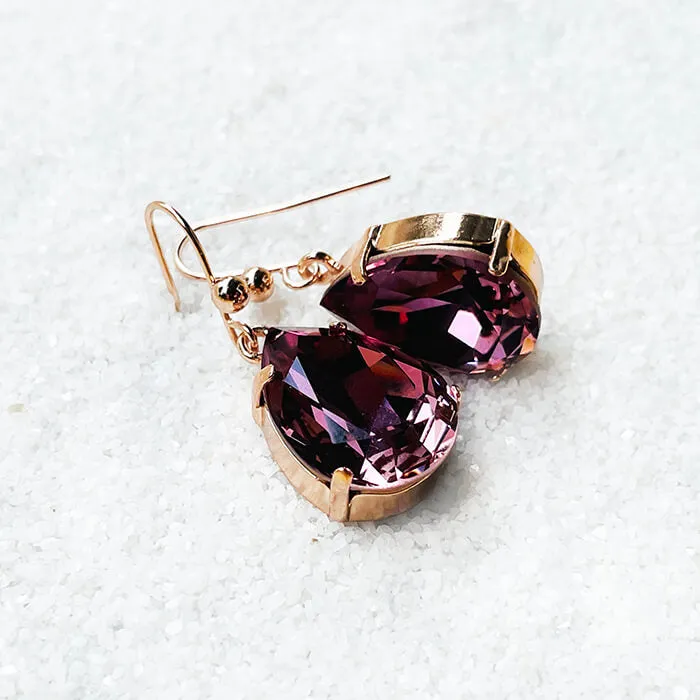 Abbie Swarovski Rose Gold Earrings