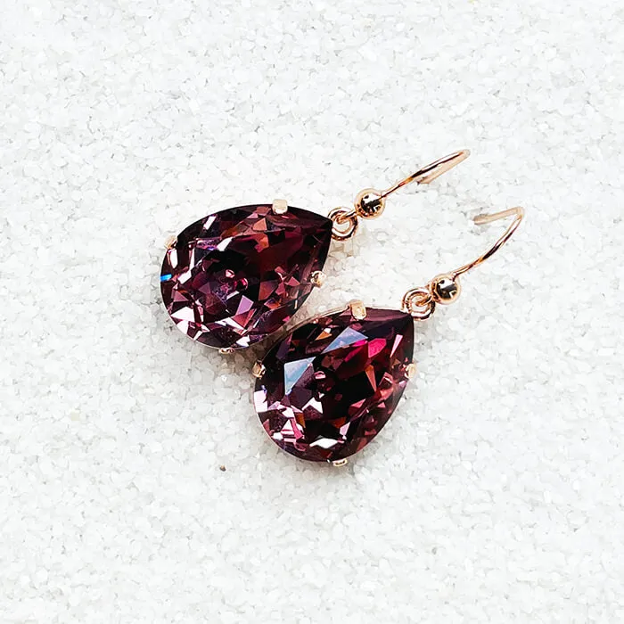Abbie Swarovski Rose Gold Earrings