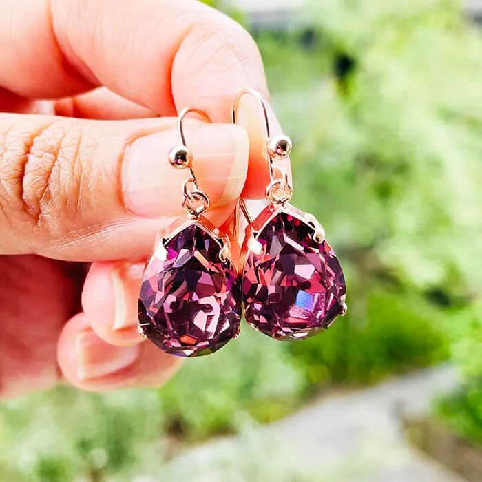 Abbie Swarovski Rose Gold Earrings