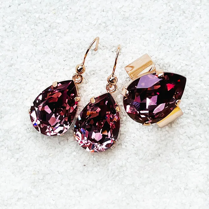 Abbie Swarovski Rose Gold Earrings