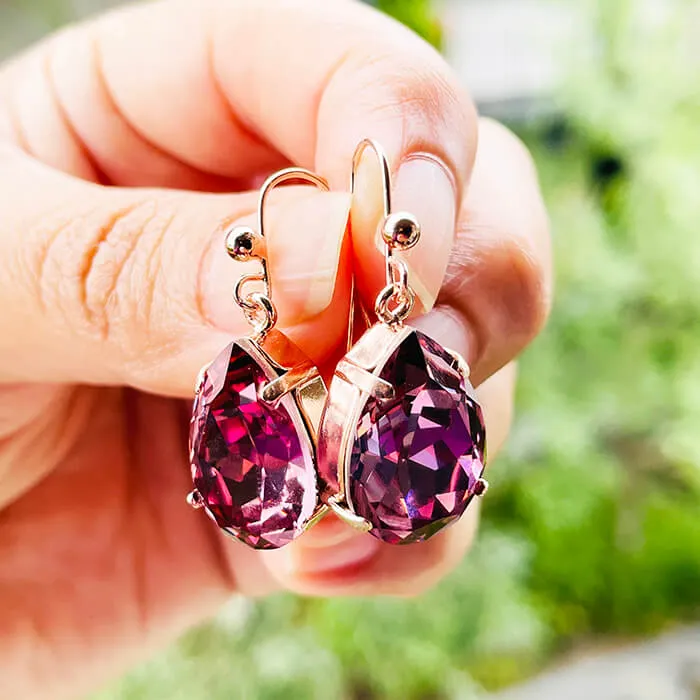 Abbie Swarovski Rose Gold Earrings