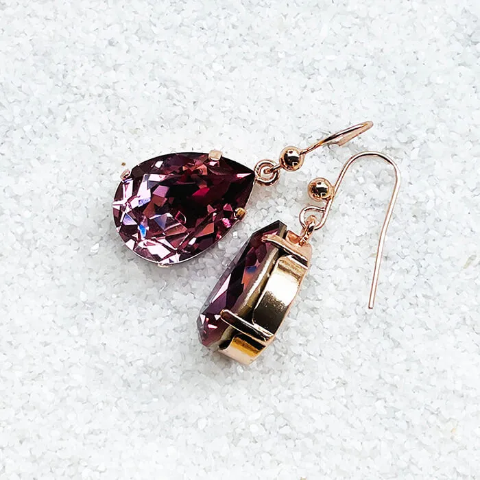 Abbie Swarovski Rose Gold Earrings