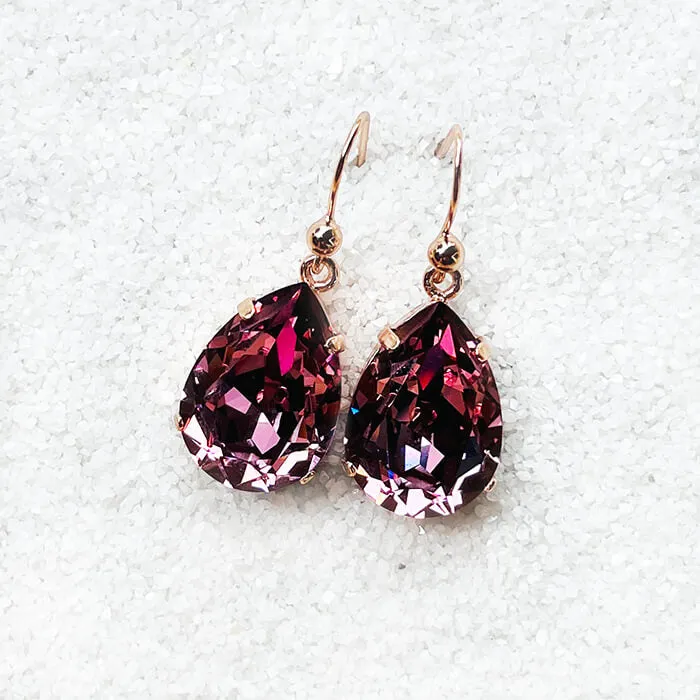 Abbie Swarovski Rose Gold Earrings