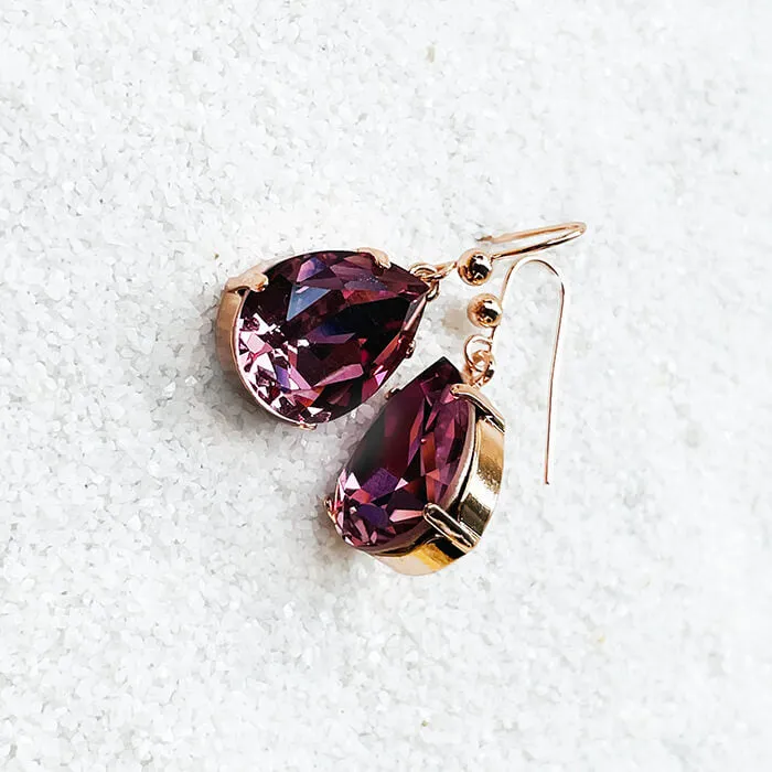 Abbie Swarovski Rose Gold Earrings