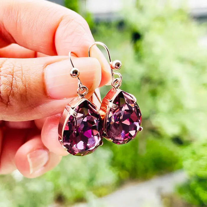 Abbie Swarovski Rose Gold Earrings