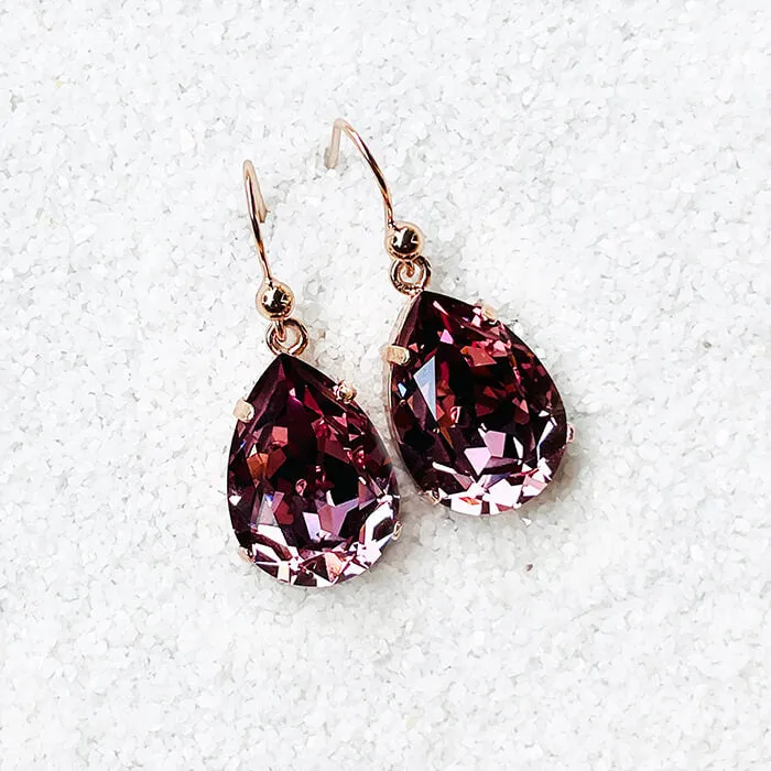 Abbie Swarovski Rose Gold Earrings