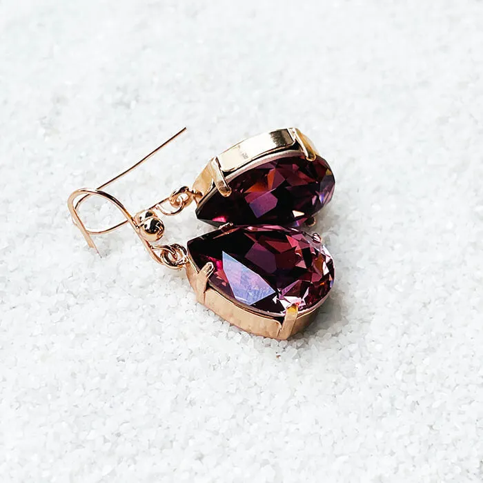 Abbie Swarovski Rose Gold Earrings