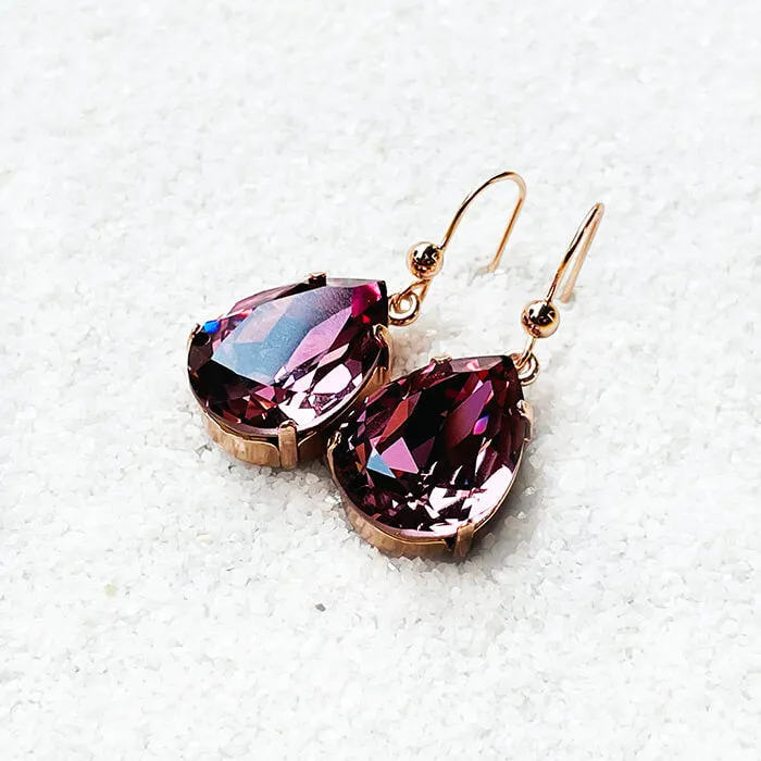Abbie Swarovski Rose Gold Earrings