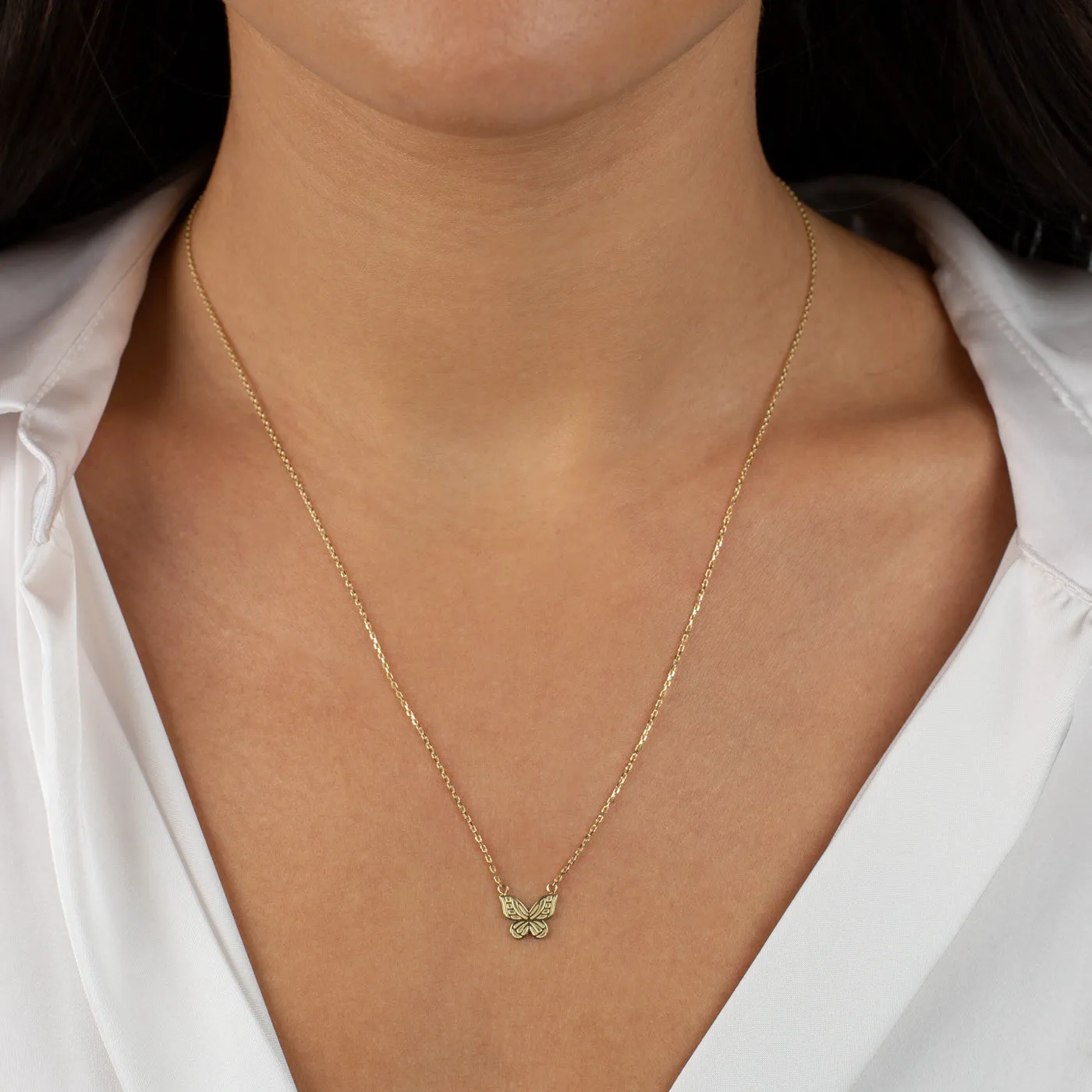Adina Eden Butterfly Necklace 14K