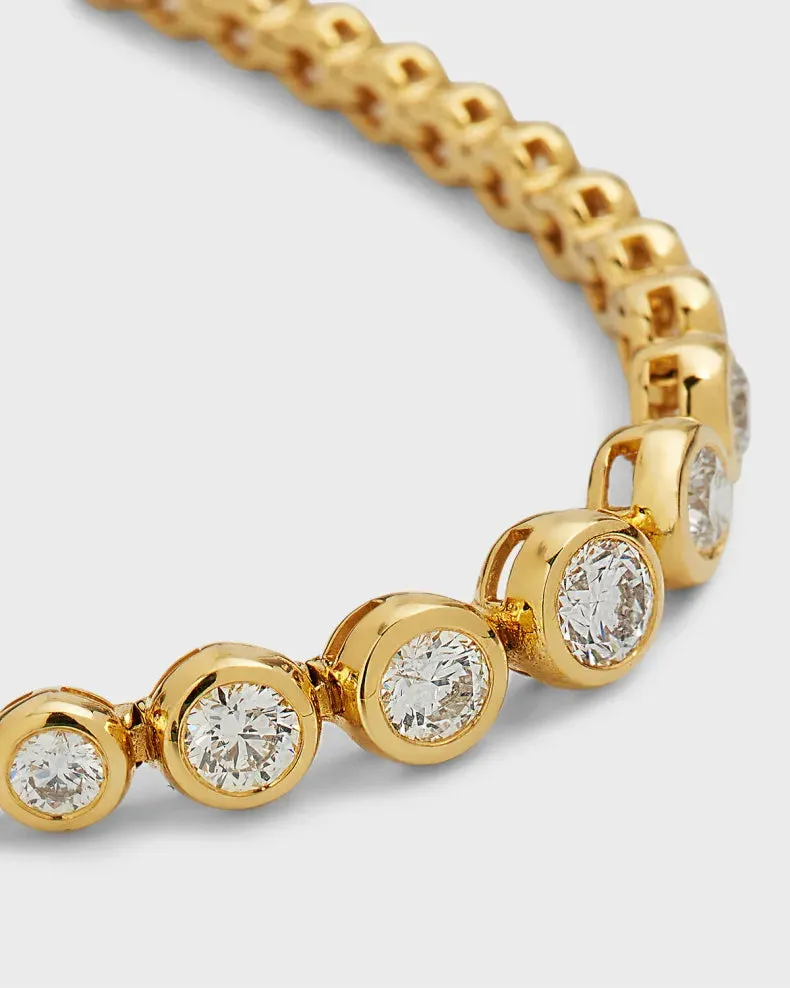 Adjustable Bezel Set Bracelet Natural Diamond Bracelet