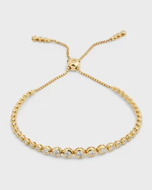 Adjustable Bezel Set Bracelet Natural Diamond Bracelet