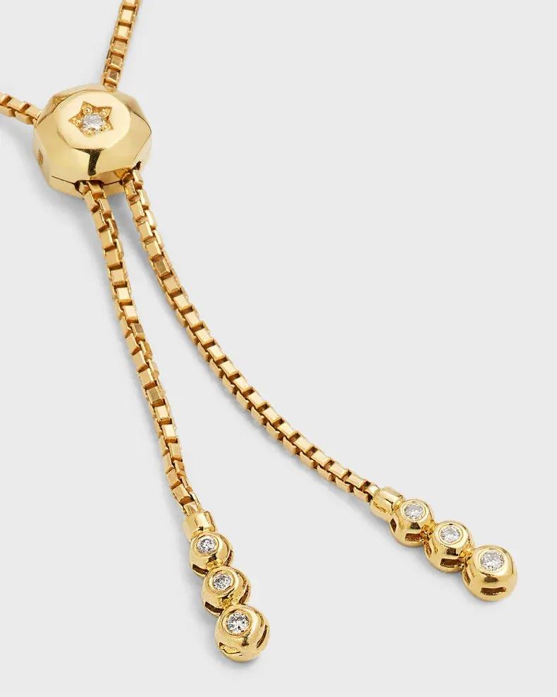 Adjustable Bezel Set Bracelet Natural Diamond Bracelet