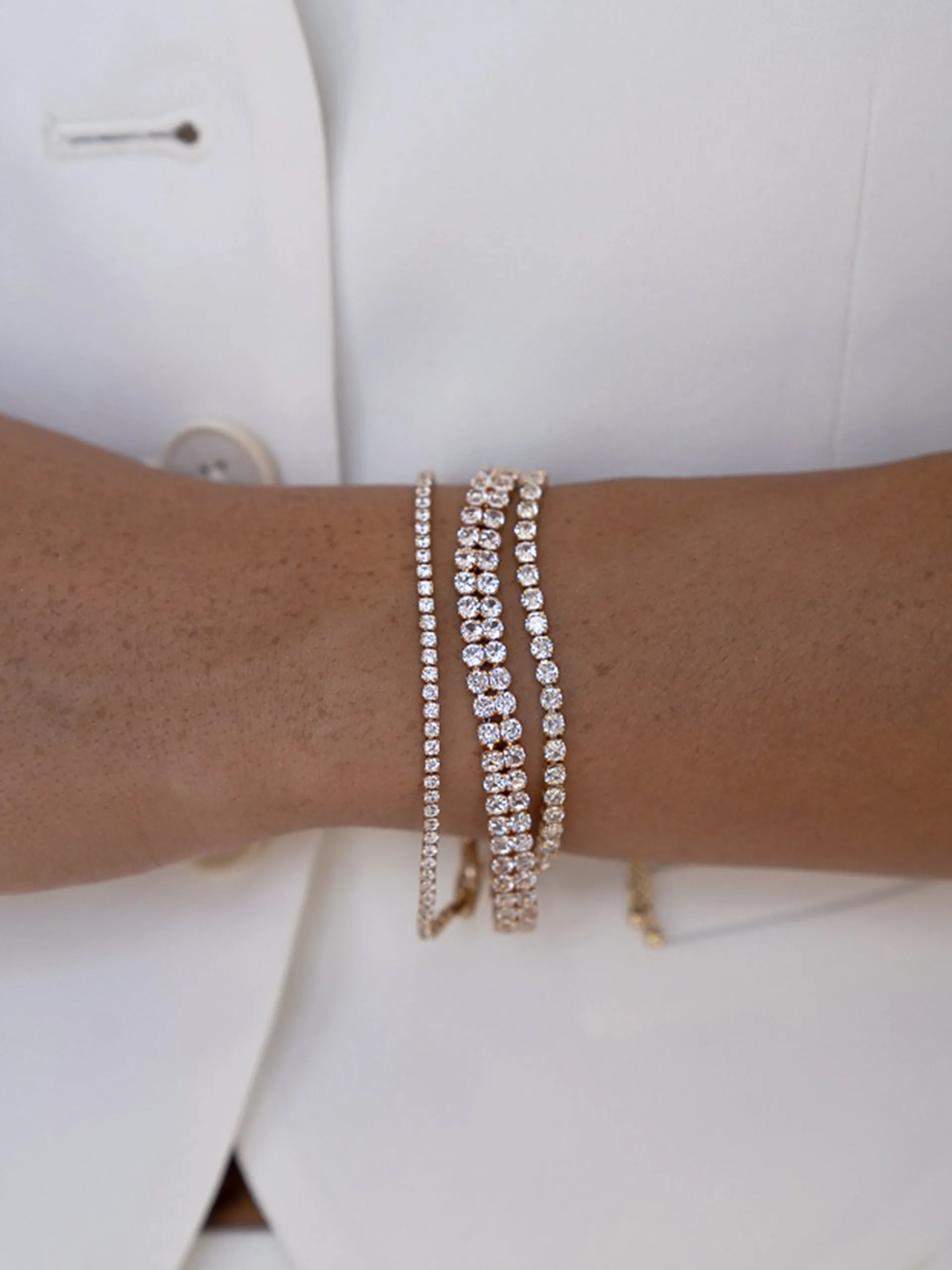 Adjustable Dainty Crystal Bracelet