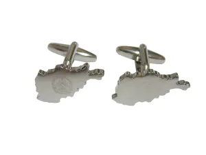 Afghanistan Map Shape and Flag Design Cufflinks