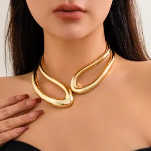 African Tribal Exaggerated Collar Choker Necklace