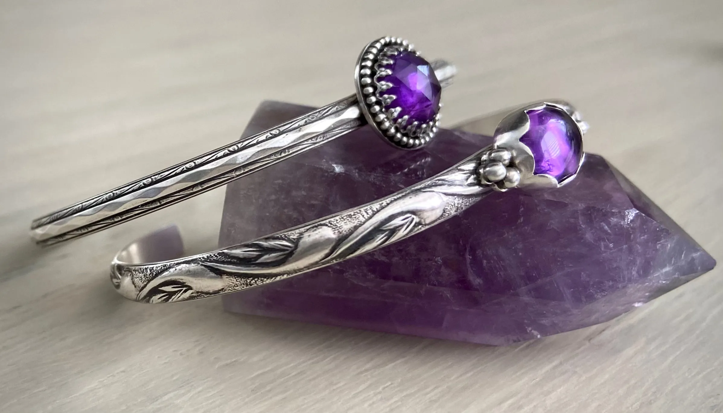 Amethyst Stacker Cuff