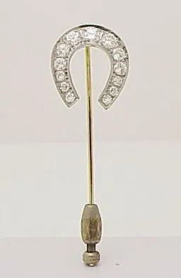 Antique 1.20ct Diamond Horseshoe Stick Pin