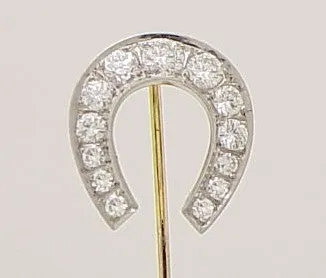 Antique 1.20ct Diamond Horseshoe Stick Pin
