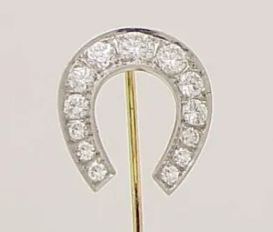 Antique 1.20ct Diamond Horseshoe Stick Pin