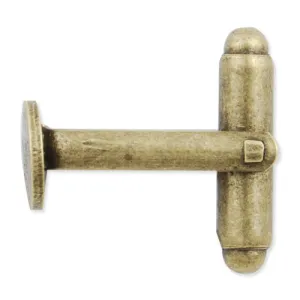 Antique Bronze Plated Cufflink Blanks with a 8mm Glue Pad