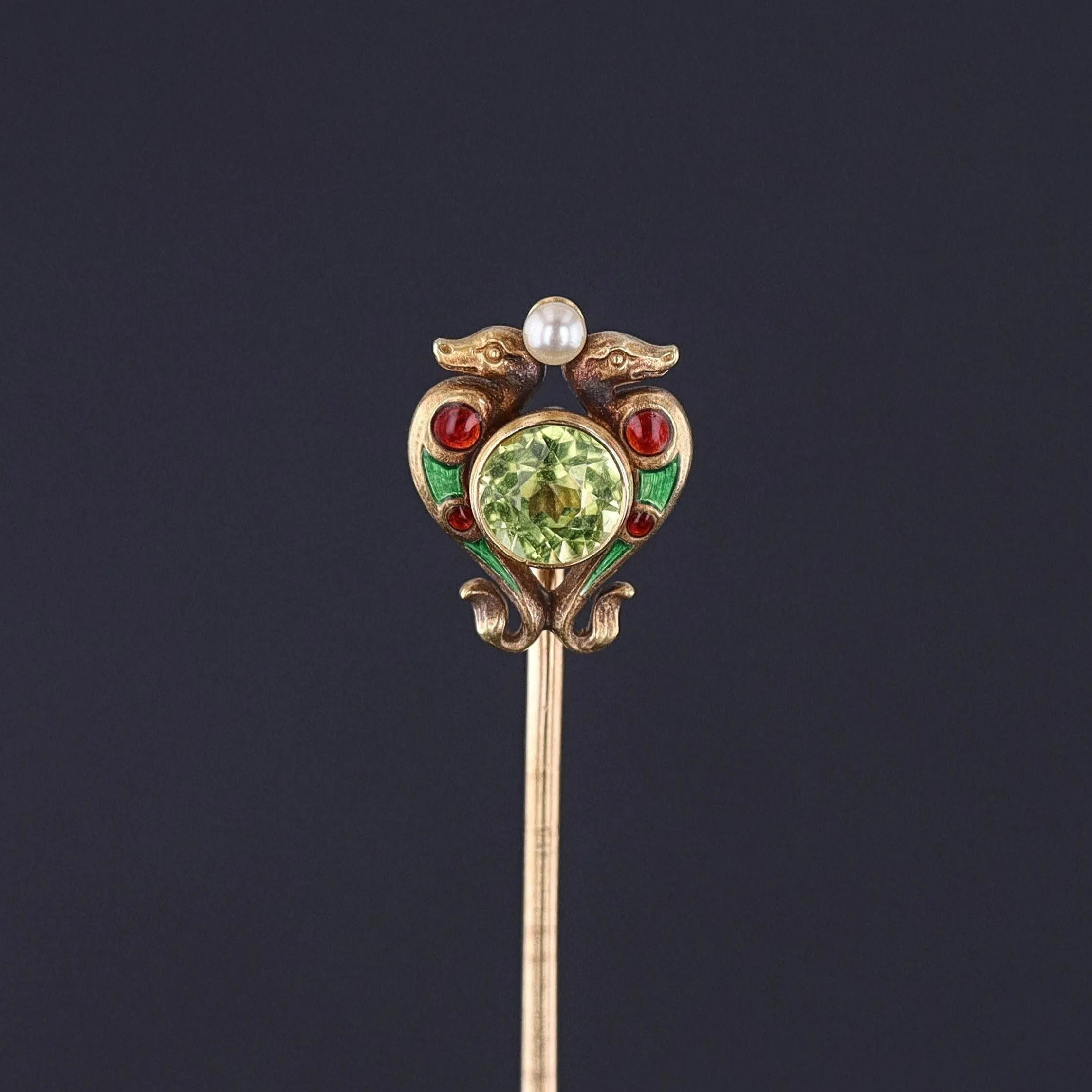Antique Egyptian Revival Stickpin of 14k Gold