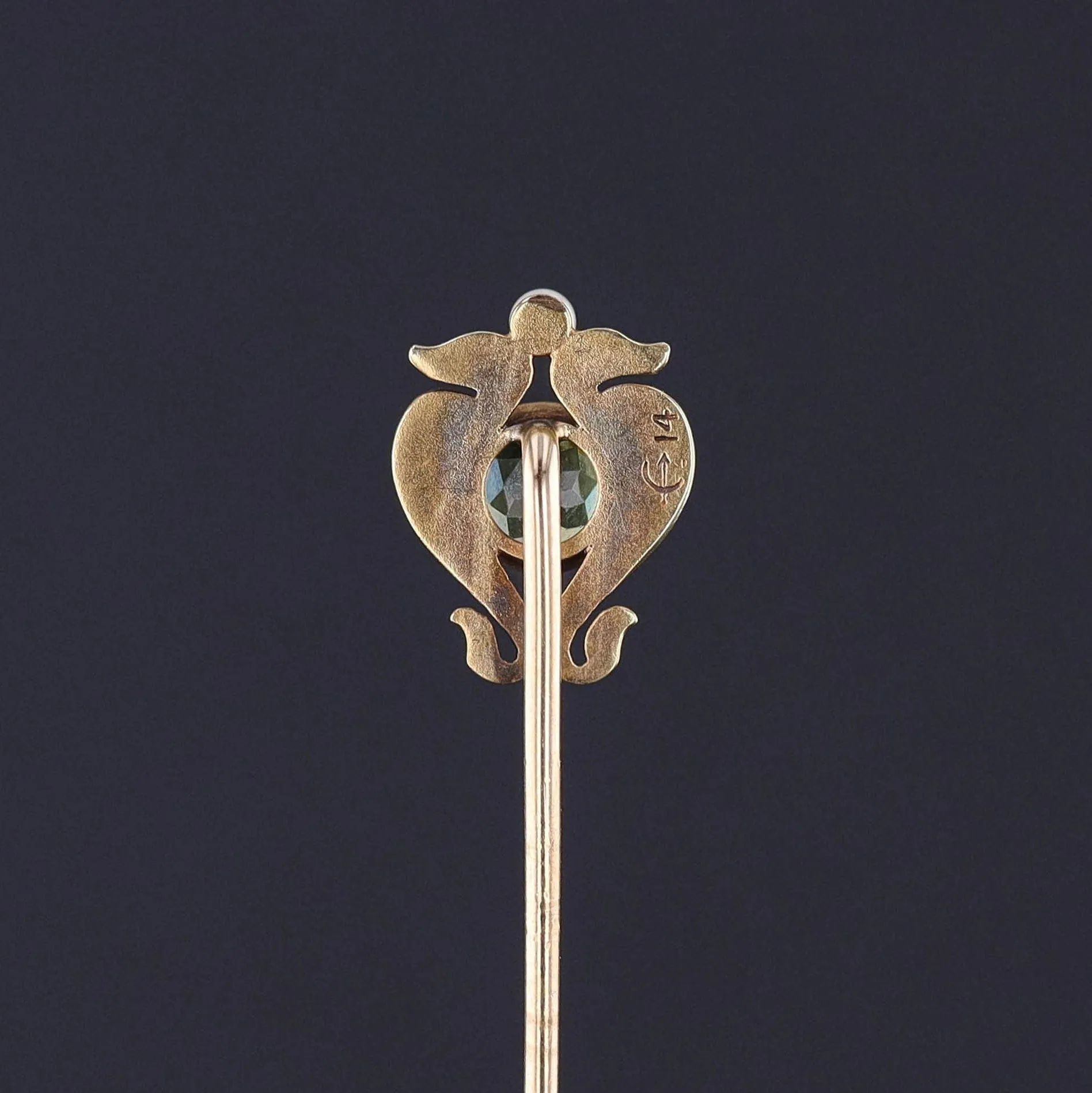 Antique Egyptian Revival Stickpin of 14k Gold