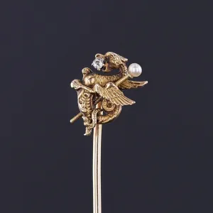 Antique Griffin Stickpin of 12ct Gold