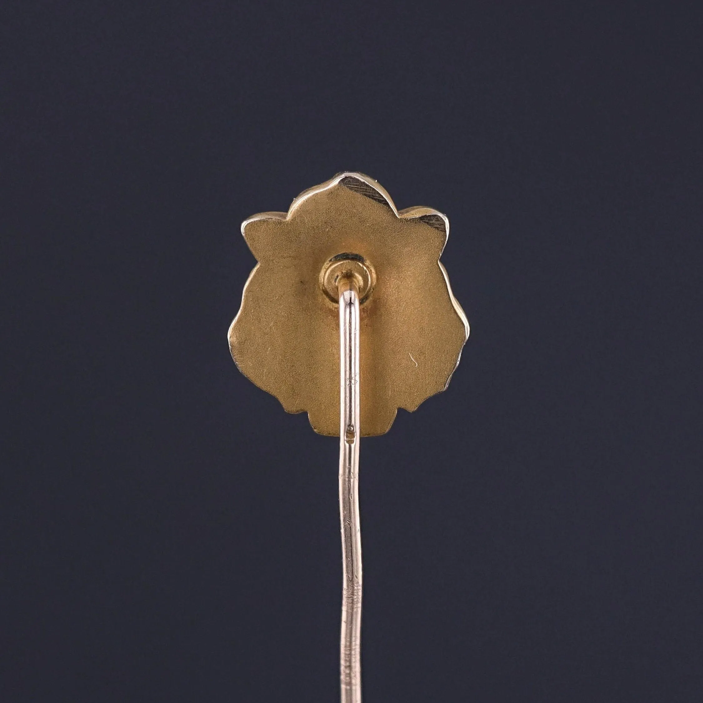 Antique Lion Stickpin of 10k Gold