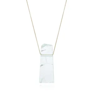 Aquamarine Pendant on 14k Yellow Gold Chain