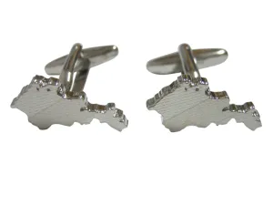 Armenia Map Shape and Flag Design Cufflinks