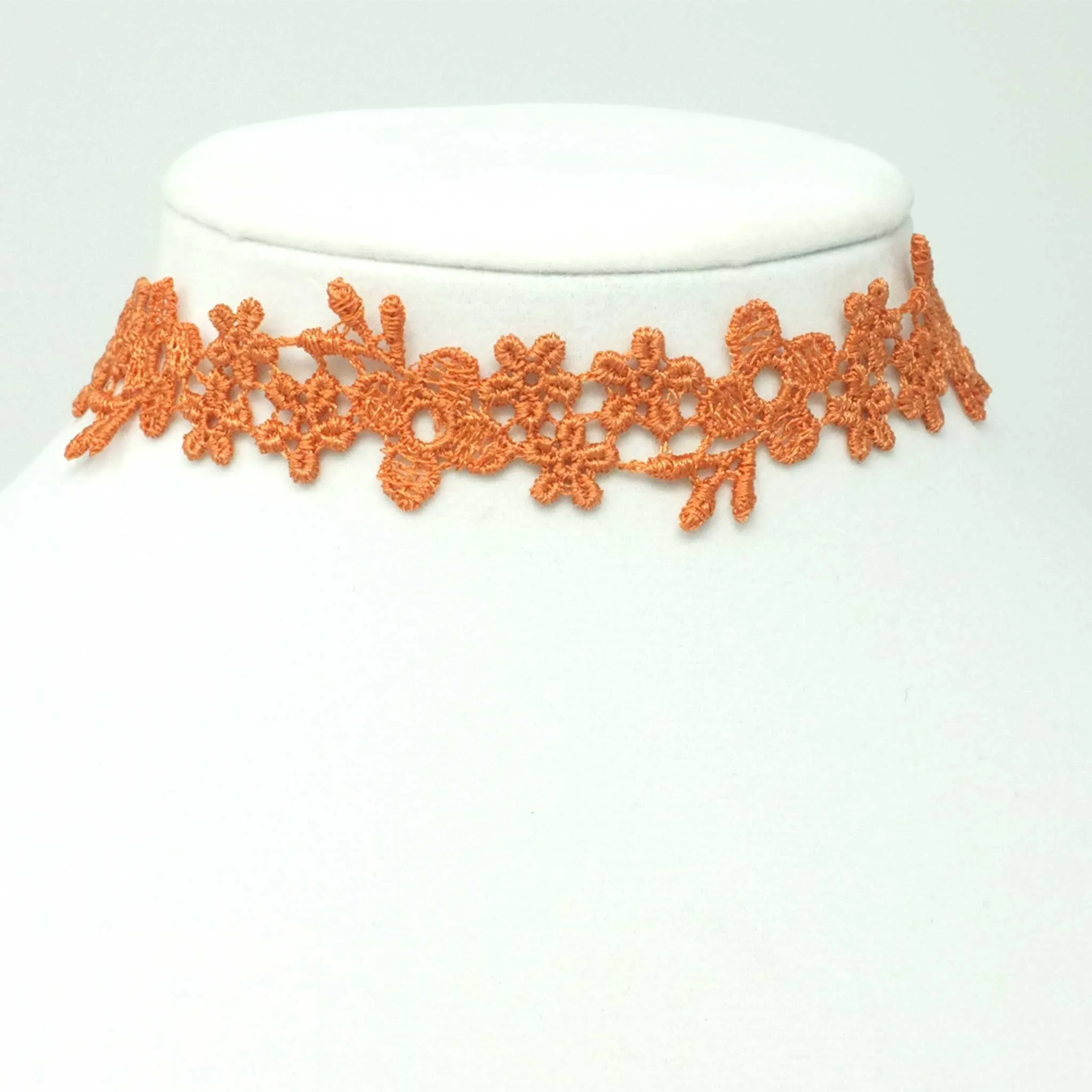 Astrid Daisy Lace Choker in Yellow Orange