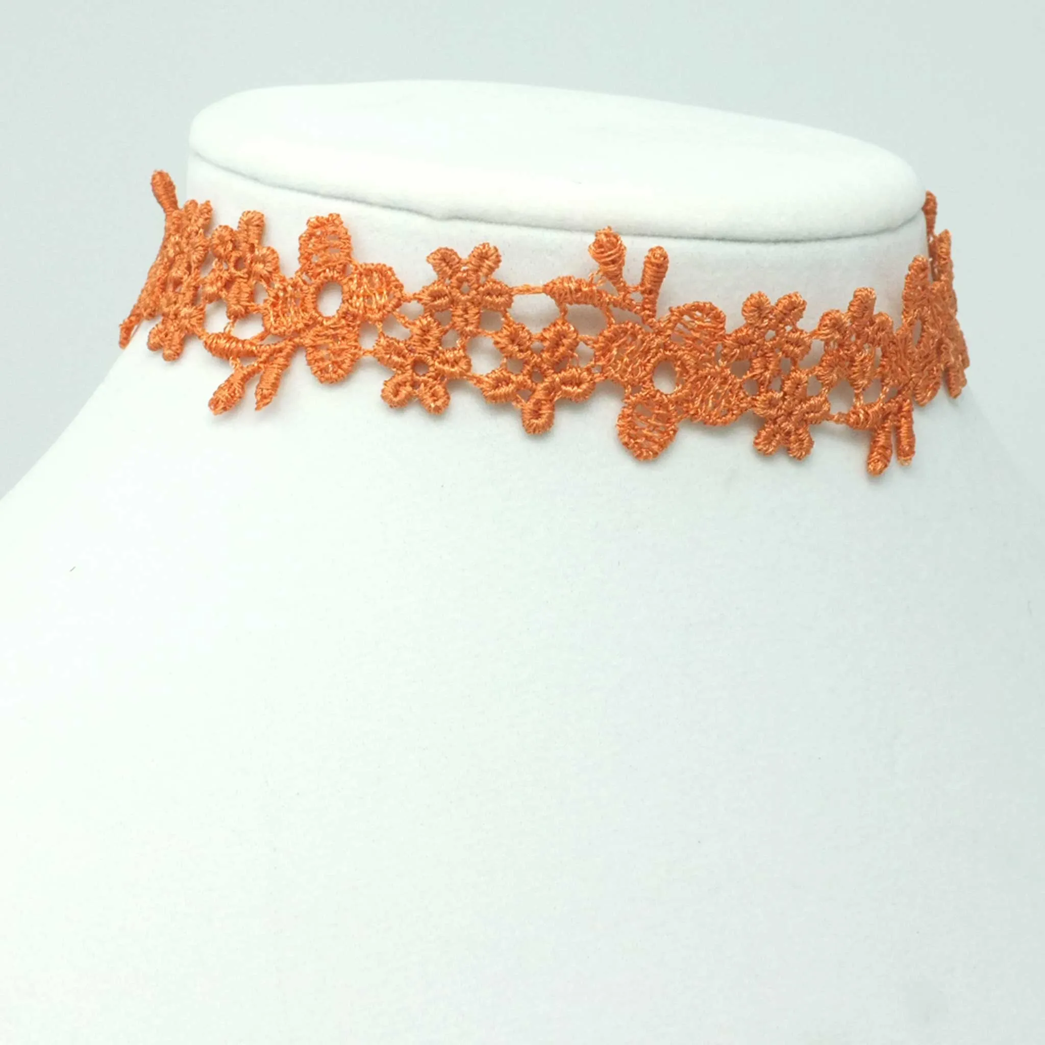 Astrid Daisy Lace Choker in Yellow Orange