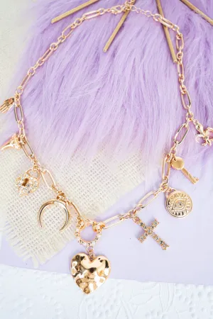 At the Heart of It All Goldtone Necklace