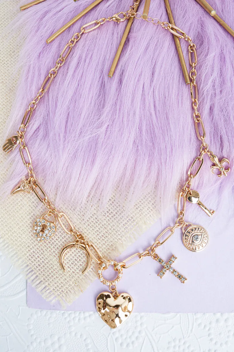At the Heart of It All Goldtone Necklace