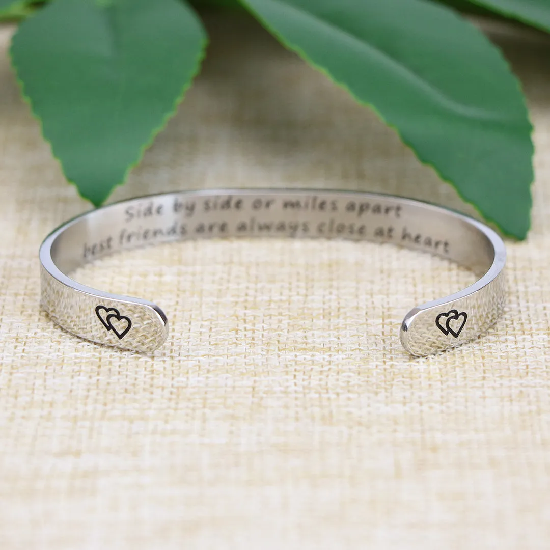 Away Gift Side By Side Or Miles Apart Best Friends are Forever Close at Heart
