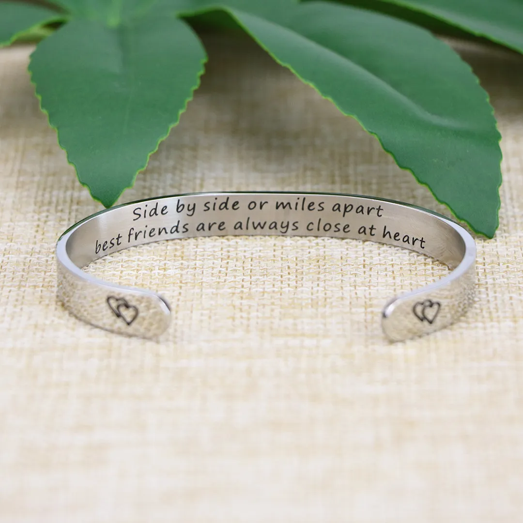Away Gift Side By Side Or Miles Apart Best Friends are Forever Close at Heart