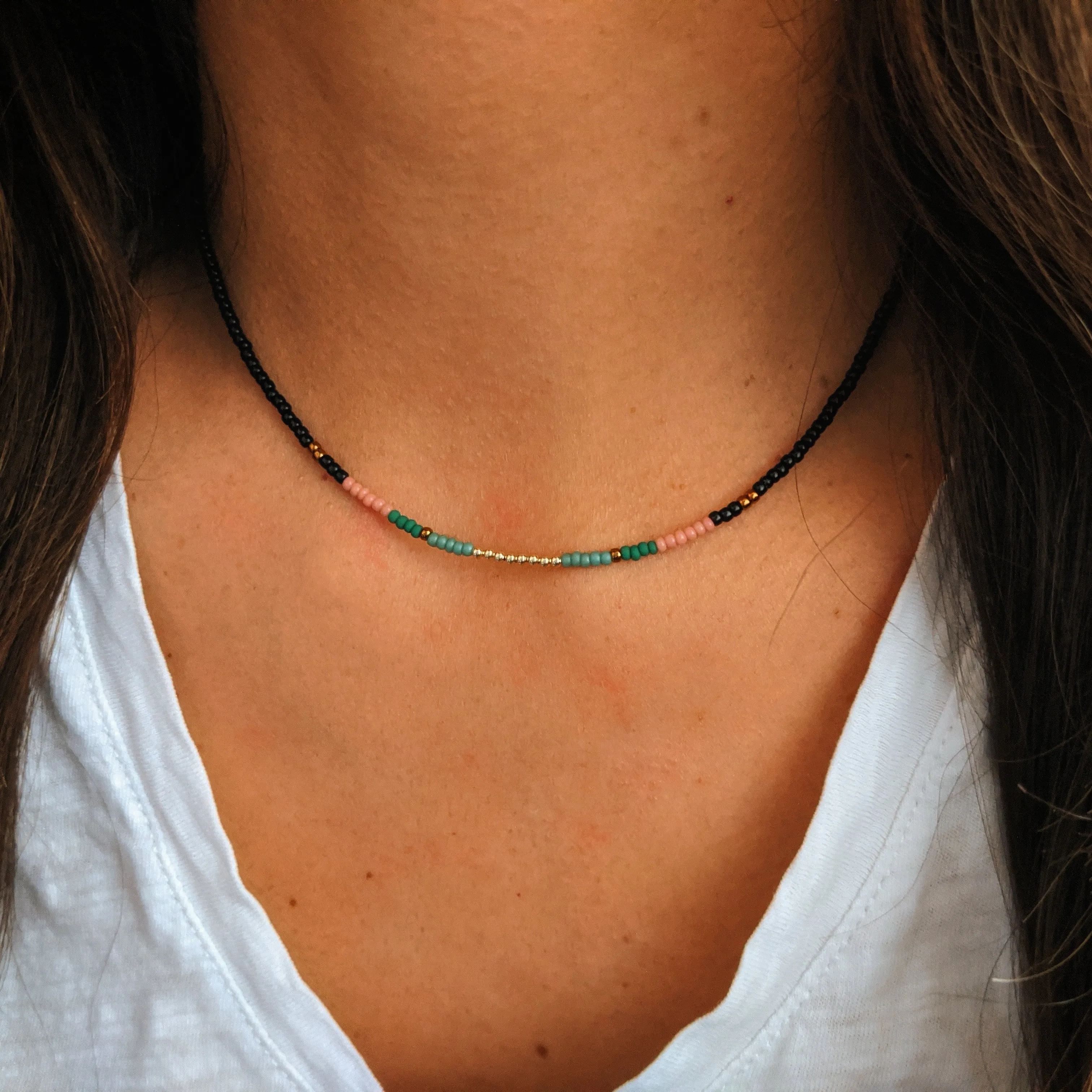 Ayaan Seed Bead Choker Necklace
